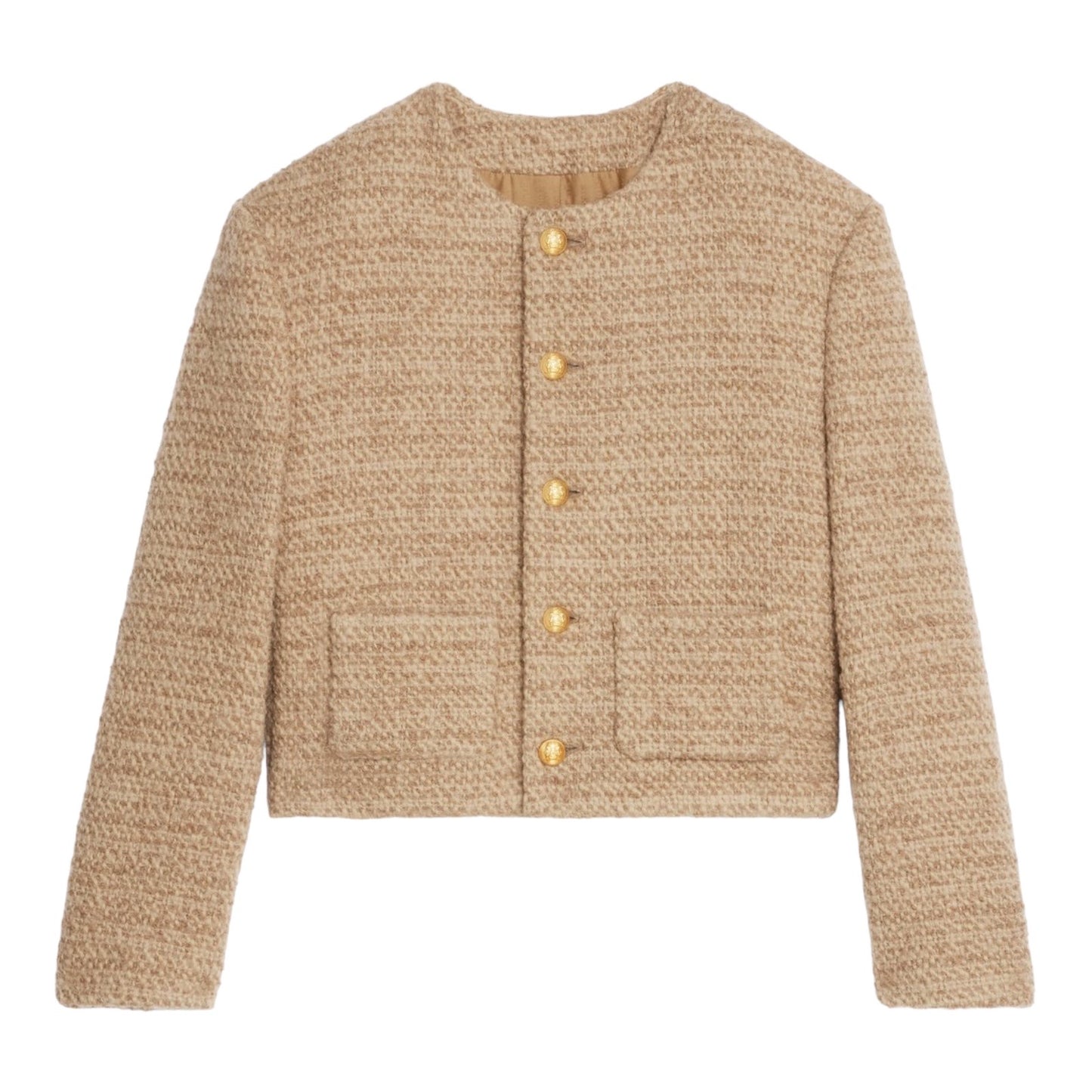 Celine Chasseur Jacket in Natural Knitted Natté