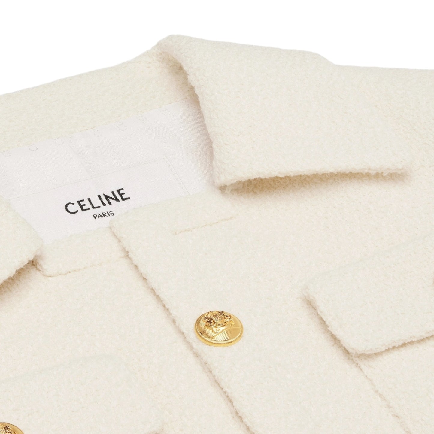 Celine Cropped Chelsea Jacket in Tweed