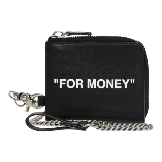 Off-White Quote Leather Chain Wallet
